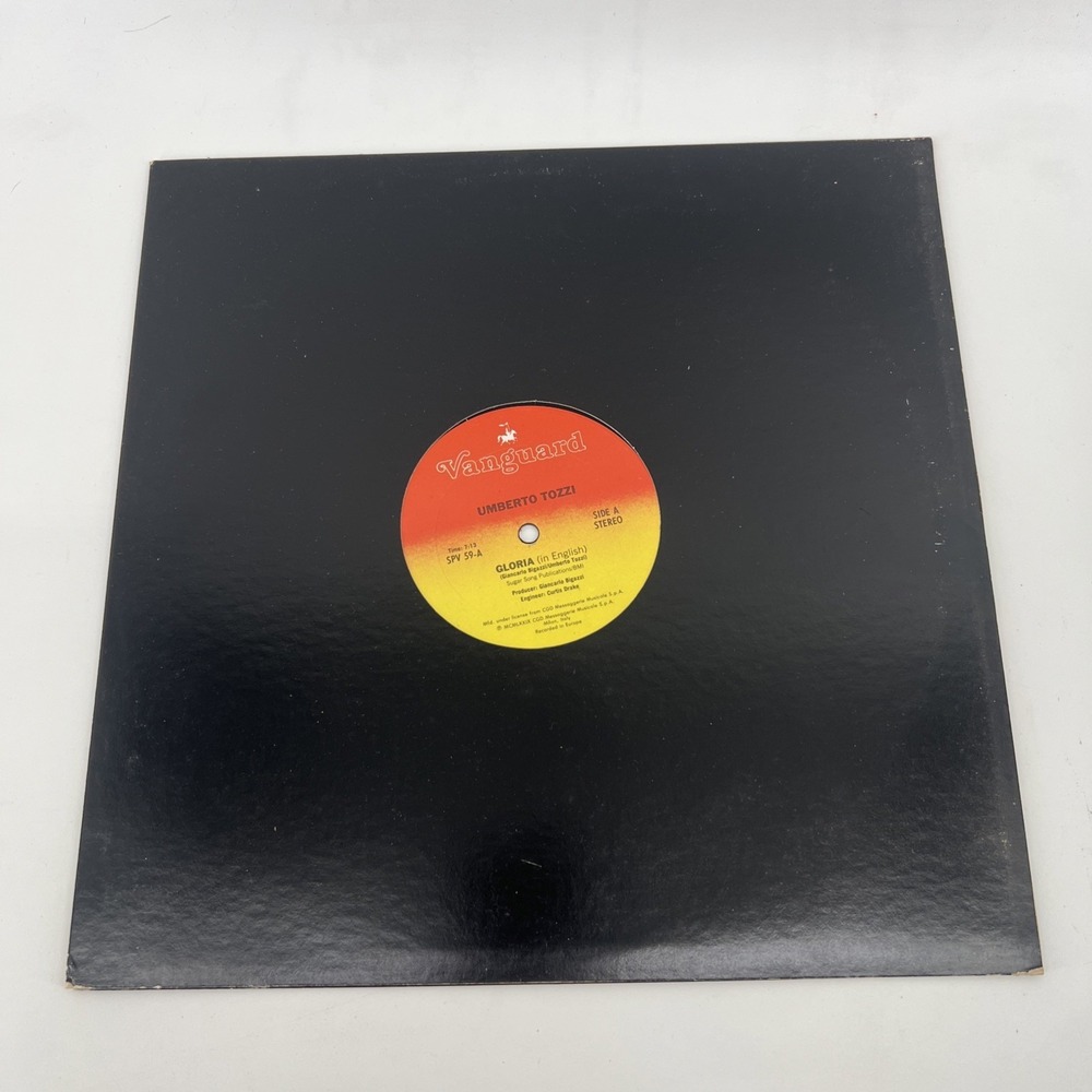 Umberto Tozzi – Gloria 12" Vinyl 1982 Vanguard – SPV 59